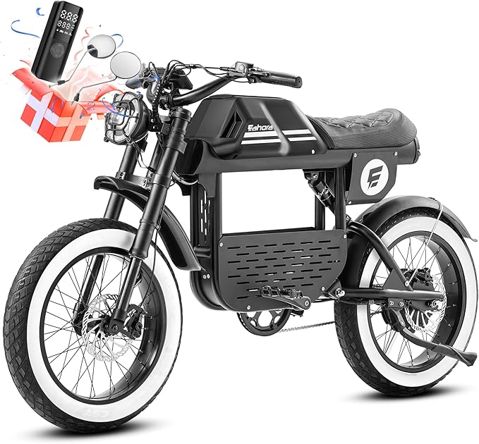 eAhora DL2000 (2025 Version) Electric Bike for Adults, Peak 4000W/1700W 44MPH/36MPH Dual/Single Motor Ebike, 52V 30Ah 60-90 Miles Long Range Electric Bicycle, Fat Tire Full Suspension Hydraulic Brake