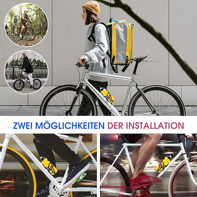 Bike Water Bottle Cage, Durable Ultralight Plastic Water Drink Holder Rack, Lightweight PC Water Bottle Holder for Bicycle, Cycling Bottle Holder Cages for MTB, Road Bike, Mountain Bikes