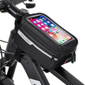 Bike/Bicycle Frame Bag, Waterproof Bike Top Tube Bag, Compatible with Phones Up to 6.8 Inches