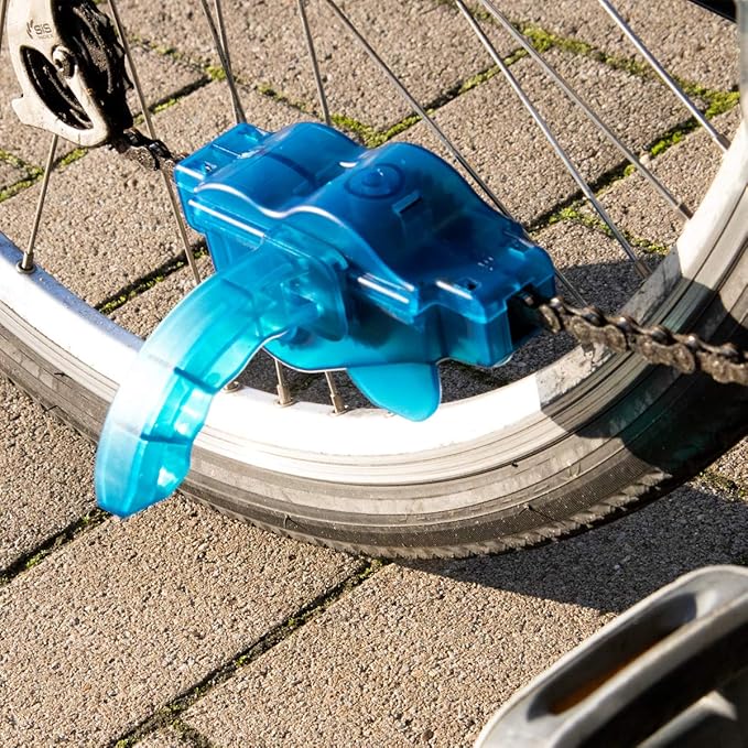 MMOBIEL Bike Chain Cleaning Tool Chain Scrubber with Rotating Brushes for Deep Cleaning – Bicycle Maintenance Tool Kit for MTB, Road, BMX & City Bikes