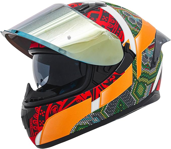 HAX Obsidian Full Face Dual Visor Adult Motorcycle Helmet for Motorbike Street Bike with Pinlock Ready DOT Approved HUICHIOL Green XXL