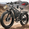 9000W Peak Dual Motor Ebike for Adults 47 MPH Fast Electric Bike, 58V Max-Output 1972 Wh Up to 105 Miles Ebikes,24" Fat Tire E-Bike,Full Suspension Electric Bicycle for Mountain Commuter Snow