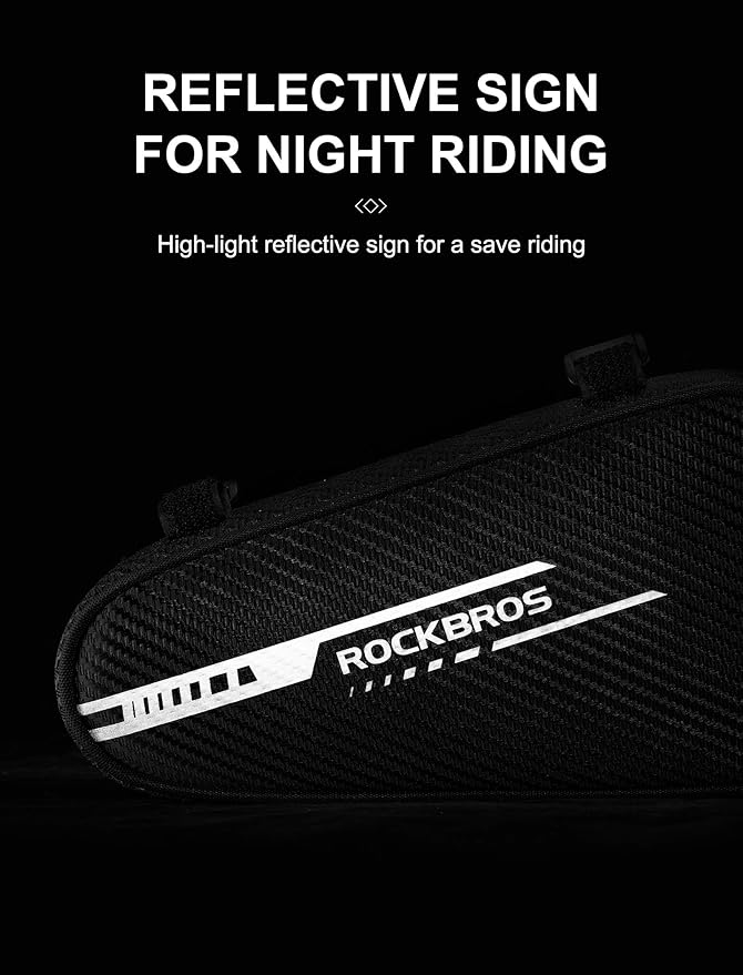ROCKBROS Bike Bicycle Triangle Bag Bike Storage Bag Bicycle Frame Pouch Bag for MTB Road Bike Cycling Bike Accessories