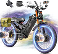 eAhora 2026 Romeo Pro3/2 50/46Mph Ebike 5600/4000W Dual Motor 200+Miles Electric Bike for Adults, 52V/70Ah 60V/80Ah Long Range 26 * 4.0" Fat Tire Full Suspension Electric Mountain Bike