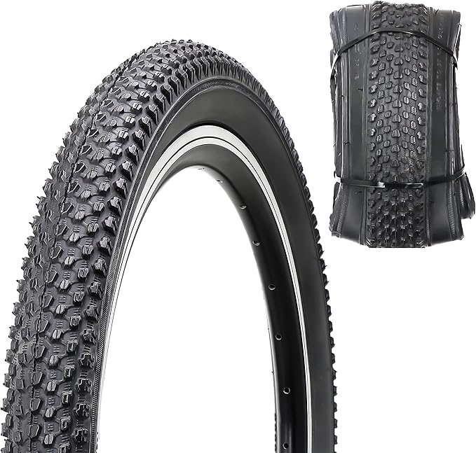 Hycline Mountain Bike Tire: 20/24/26/27.5-inch Folding Replacement High-Performance Wear-Resistant Bicycle Tires for MTB Off-Road Bike