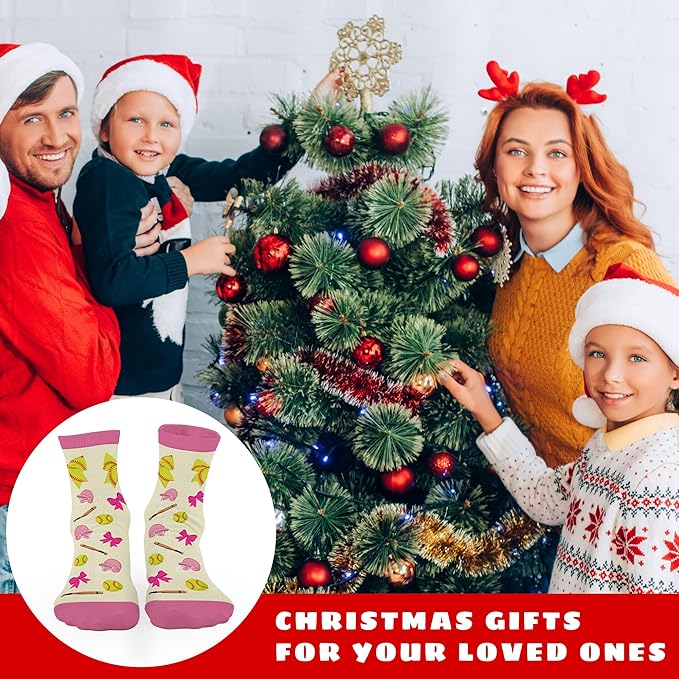 FOURSTUFF Ski, Cycling, Basketball, Golf, Pickleball, Softball, Volleyball, Wrestling, Soccer - Sports Socks for Women Men