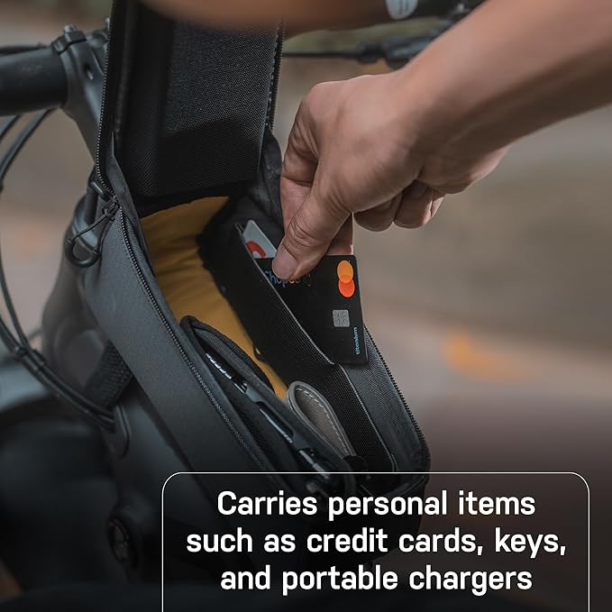 Topeak Bento Pack – 2-in-1 Top Tube Bike Bag & Touchscreen Phone Case with Dual Compartment Storage, Adjustable Straps, and Durable Nylon-TPU Construction