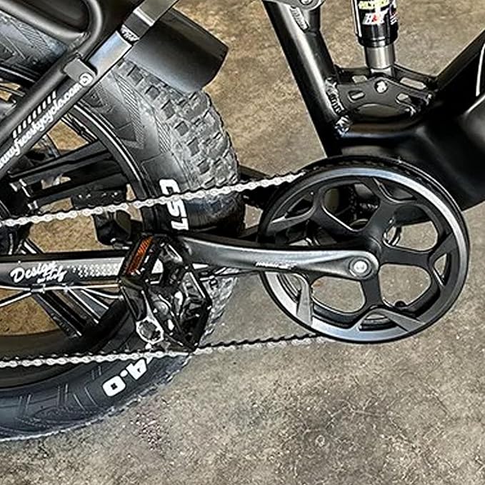 PROWHEEL 152MM/160MM/165MM/170MM/175MM Bike Crankset,46T/48T/52T Steel Chainring Bike Crank Arm Set,Double ChainWheel and Replacement Chain Guard,Compatible with City Bike,MTB,Electric Bicycle,Cargo