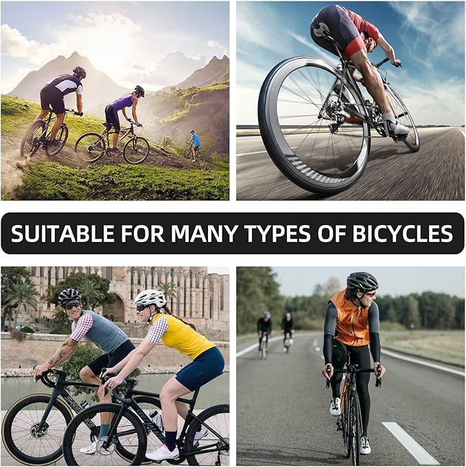 Compatible Clipless MTB Mountain Bike Pedal Dual Sided Lightweight Aluminum 9/16″ Platform Bicycle Pedals with Cleats for Road