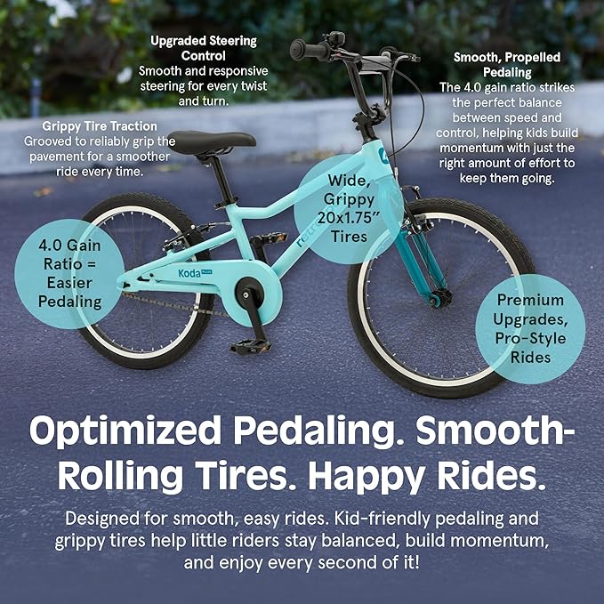 Retrospec Koda Plus Kids Bike for Boys & Girls Ages 6-8 Years - 20" Children's Bicycle, Adjustable Seat & Handlebars