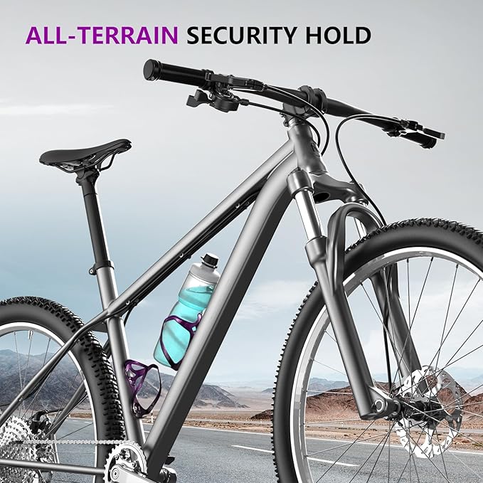 Bike Water Bottle Holder Bicycle Cage for Mountain Road MTB Gravel Adult Bikes Cycling Universal Carrier Rack 1 Pack Aluminum Alloy Ultralight Kettle Drink Accessories Purple