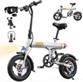VARUN Electric Bike- Commuter Ebike for Adults 500W Peak Motor, 20 MPH Speed, Long-Range, Waterproof Battery & Chain, 14" Foldable Electric Bicycle with Dual Disc Brakes and Rear Suspension
