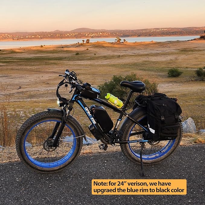 Ebike for Adults Electric, 52V 19.2Ah/32Ah, Peak 2000W/2500W E-Bike, 36/40MPH, 70 Miles/100Miles, Hydraulic Disc Brake, Off Road Snow Mountain E-Bike, 24"/26" Fat Tire Electric Bicycle UL2849 by SGS