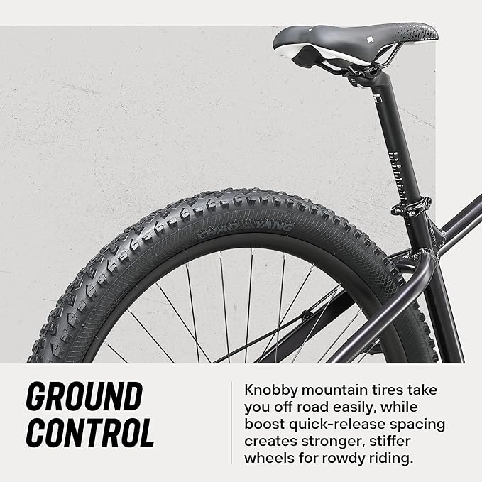Mongoose Switchback Mountain Bike for Men and Women, 8 to 10-Speed Drivetrain with Trigger Shifters, 27.5 to 29-Inch Wheels, 15.5 to 17.5-Inch Frame