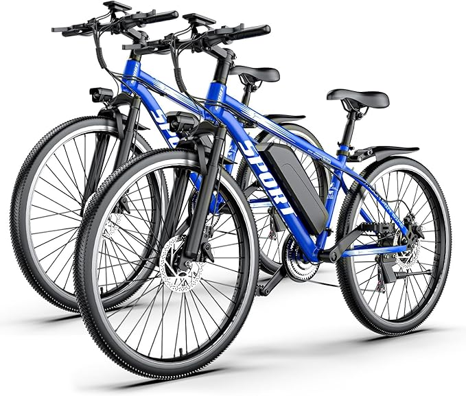 Electric Bike for Adults, 1500W Peak Motor, Up to 25 MPH, 65 Miles PAS Range, 48V 10Ah Removable Battery, Advanced Front Suspension, 7 Speeds, Compact Electric Mountain Bicycle, 26" Commuting Ebike