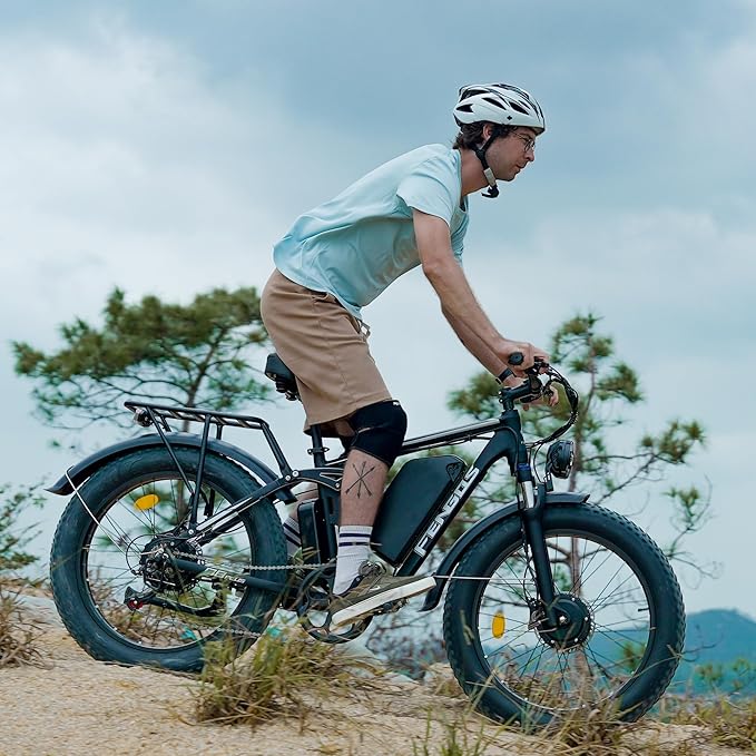 6000W Electric Bike for Adults, 45MPH Dual Motor Ebike, 60V 1200WH E Bike, 100 Miles Bicycle, Full Suspension, Dual Hydraulic Disc Brake Ebike, Charge Voltage 67.2V, Brake/Turn Signal
