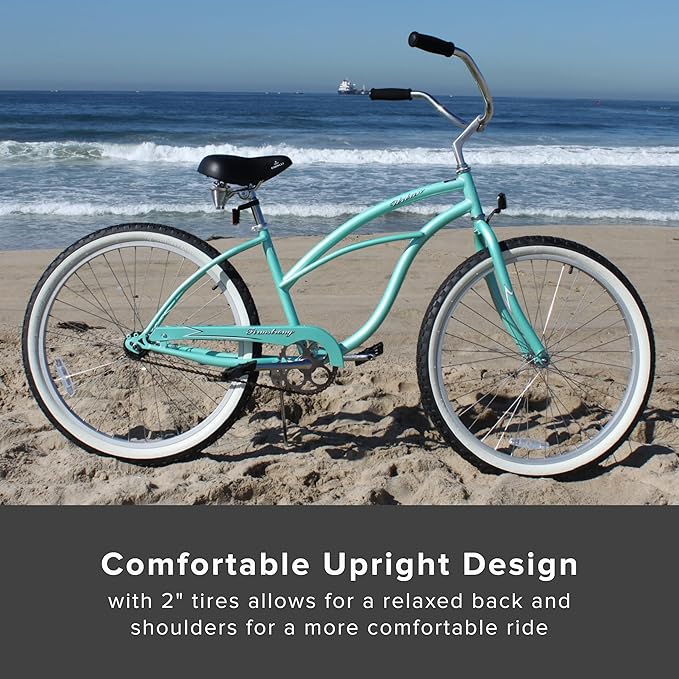 sixthreezero Urban Lady Beach Cruiser Bike, Women's 3 Speed Hybrid Bicycle