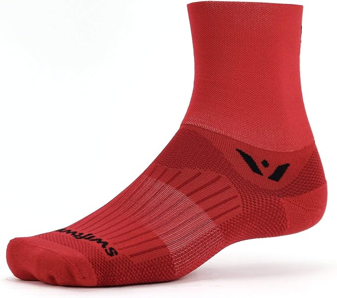 Swiftwick ASPIRE FOUR Trail Running, Cycling Crew Socks, Firm Compression Fit