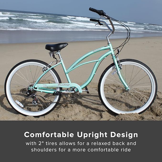 sixthreezero Urban Lady Beach Cruiser Bike, Women's 3 Speed Hybrid Bicycle