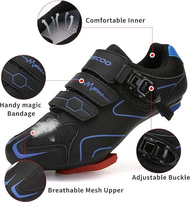 Unisex Cycling Shoes Compatible with pelaton Indoor Road Bike Riding Shoes for Men and Women Delta Cleats Clip Outdoor Pedal