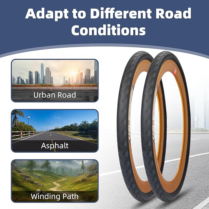 20 x 1 3/8(37-451) Kids BMX Bike Tires City Folding Bike Tires 20 inch Anti-Slip Foldable Replacement Tire Fits Most Kids Bikes,BMX Tires 20 inch,Black
