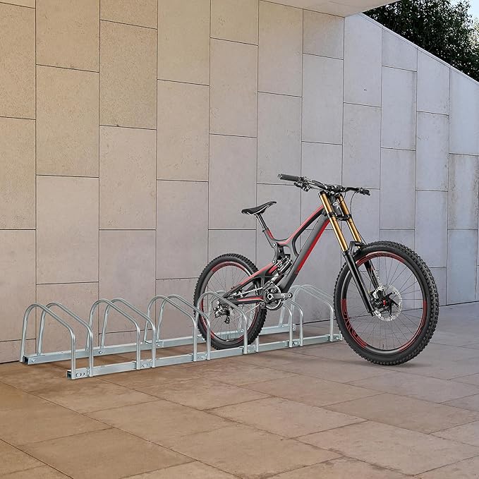 Nouva Bike Rack 6 Racks Adjustable Bike Stand Bike Bicycle Floor Parking Rack for Garage Storage Indoor Outdoor