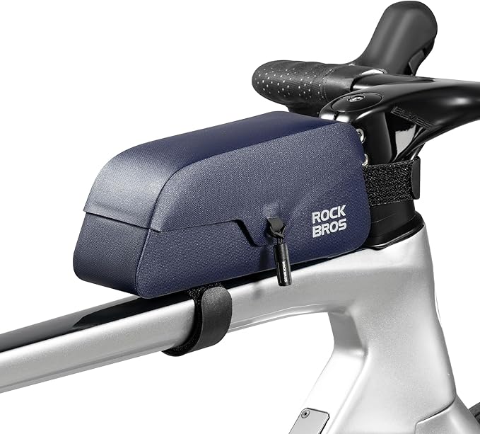 ROCKBROS Bike Frame Bag with Magnetic Flap Top Tube Bike Bag Waterproof Bike Packing Cycling Tools Storage Bag for MTB Road Bike