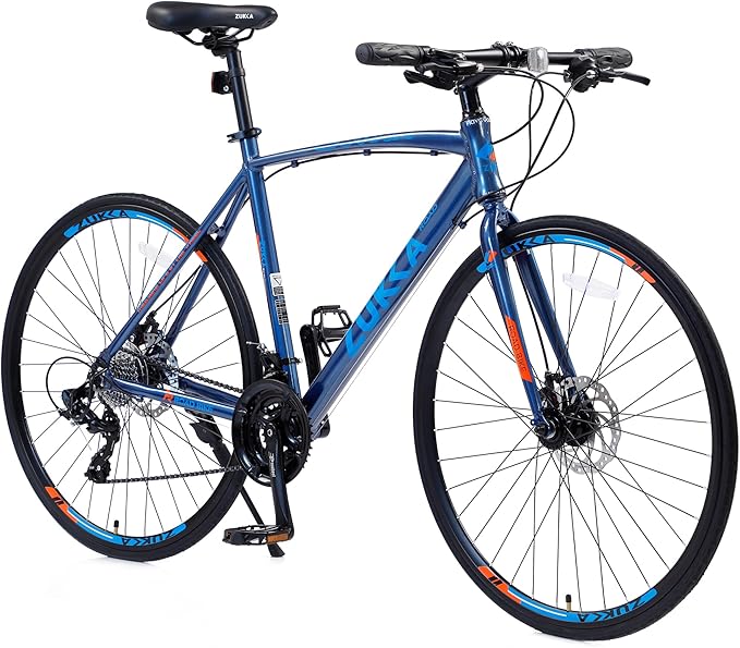 24 Speed Hybrid Bike Disc Brake 700C Road Bike for Men Women's City Bicycle