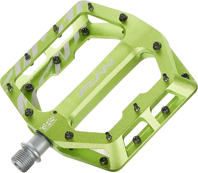 Funn Funndamental Flat Pedals - Wide Platform Bicycle Pedals for BMX/MTB Mountain Bike, Adjustable Grip for Outstanding Stability, 9/16-inch CrMo Axle