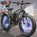 9000W-Peak 52V 34Ah 1768Wh Battery Dual-Motor-Ebike for Adults, 42-46MPH 105 Miles Range Fast-Ebike-Dual-Motor-Electric-Bike,24"*4.0" Men Fat-Tire-Electric-Bicycle Lockable Suspension
