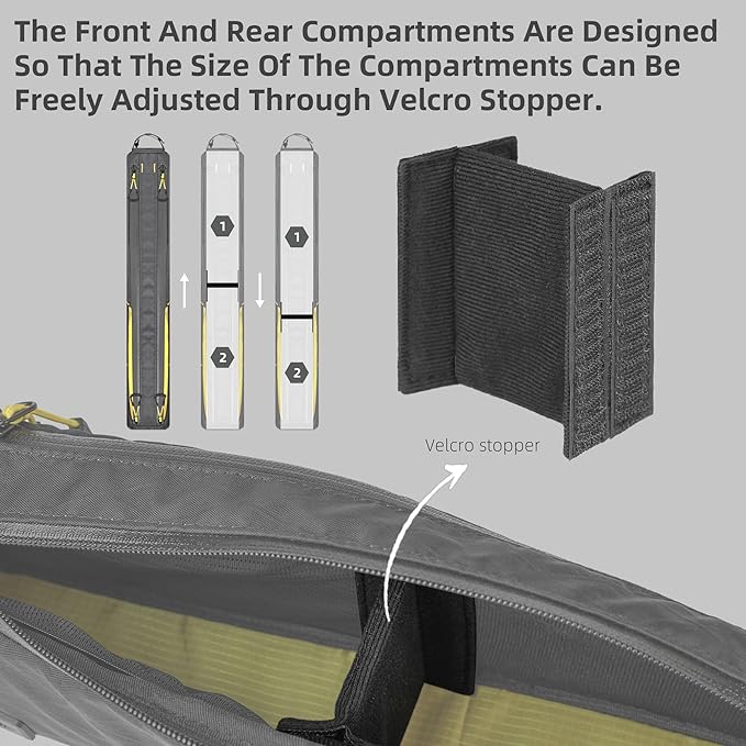 Bike Top Tube Bag Bicycle Front Frame Bag 2.1L with Dual Side Mesh Pockets for MTB Road Bike Cycling Commuting and Outdoor Adventures