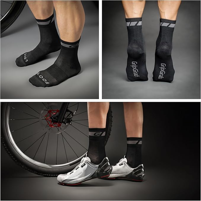 GripGrab Regular Cut Merino Cycling Socks Single & Multi-Pack Box of 1 and 3 Pairs Breathable Merino Wool Bike Socks