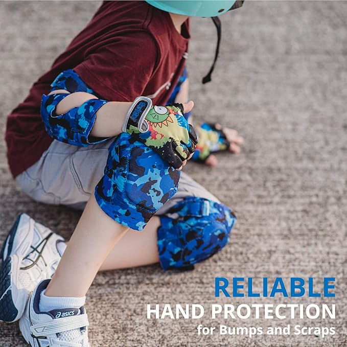Kids Bike Gloves for Balanced Bike Mountain Bicycle Biking I Breathable Fingerless Toddler Kids Cycling Gloves with Extra Protective Cushions I CPSIA Certified Riding Gloves for Girl Boy Child Youth