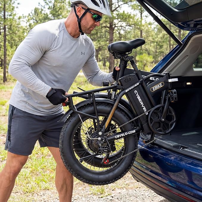 1000W Folding Electric Bike for Adults,75+ Miles,30+MPH,48V 20.8Ah Removable Battery,20" Fat Tire Electric Bike,Front Suspension 7-Speed Commuter Ebike,UL Certified