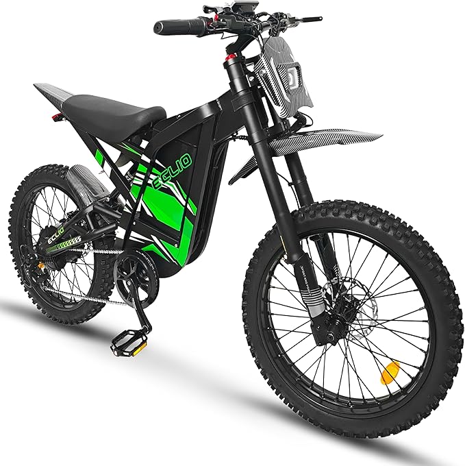 Electric Dirt Bike for Adults, 4000W Peak Motor 40MPH Electric Motorcycle, 48V 32Ah Removable Battery 75Miles Ebike, Fat Tires Off-Road E-Bike with Full Suspension, Hydraulic Brakes