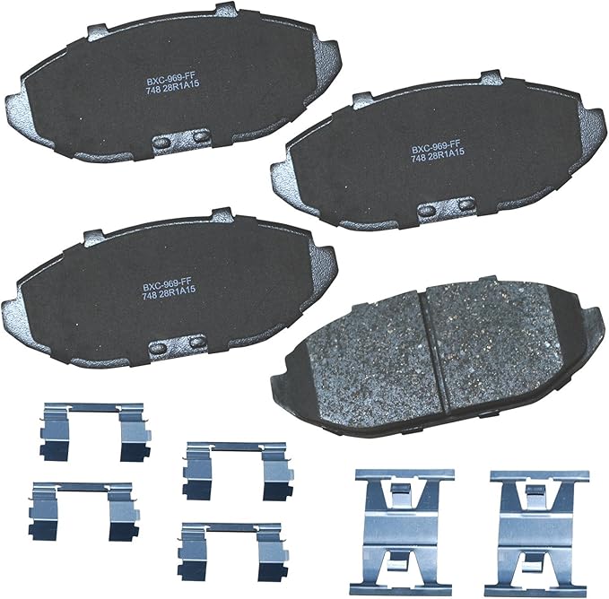 Bendix Premium SBC748 Ceramic Front Brake Pads for Ford Crown Victoria 2002-1998, Grand Marquis 2002-1998, Lincoln Town Car 2002-1998, Mercury Grand Marquis 2002-1998