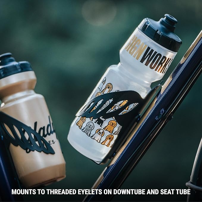 Portland Design Works Water Bottle Cage - Lightweight Water Bottle Holder for Bikes, Sparrow Cage, Silver