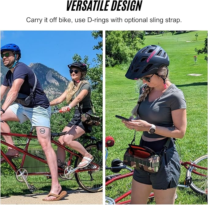 Handlebar Bag (Charcoal & Blue Burrito) | 2 Liter Capacity | Spacious Bike Bag w/ 2 Extra Long Buckle Straps & 1 Hook-and-Loop Strap | Water Resistant Front Basket | Bike Accessories | Made in USA