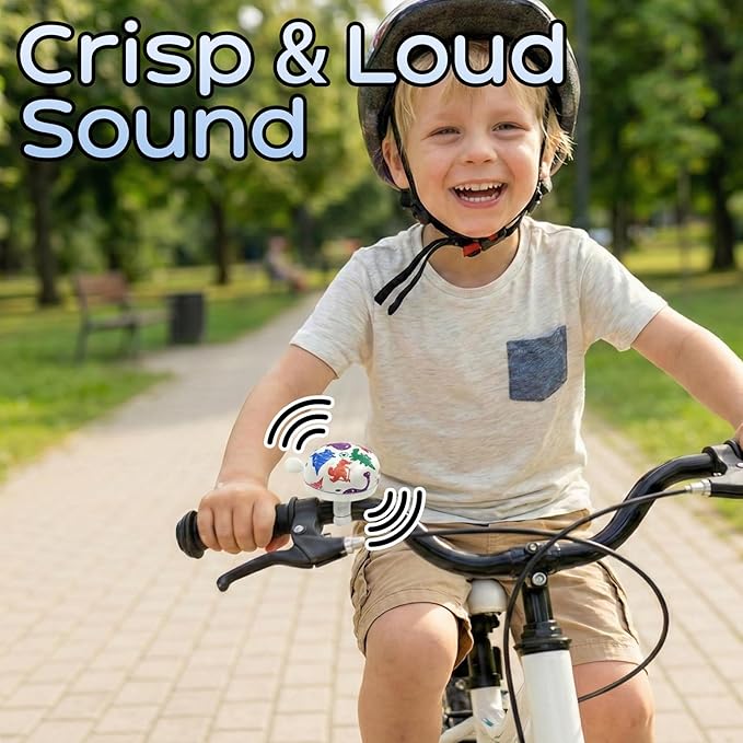 Bike Bell for Kids & Adults, Cute Bicycle Bell with Loud Crisp Sound, Cycling Accessory for Most Bikes, Durable Adjustable Size Easy to Install