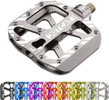 Mountain Bike Pedals Flat - MTB Pedals Flat, Bicycle Pedals, Road Bike Pedals, BMX Pedals, for BMX MTN Road Gravel EBike, Specialized Parts, Adults, Aluminum Metal Stamp 9/16"