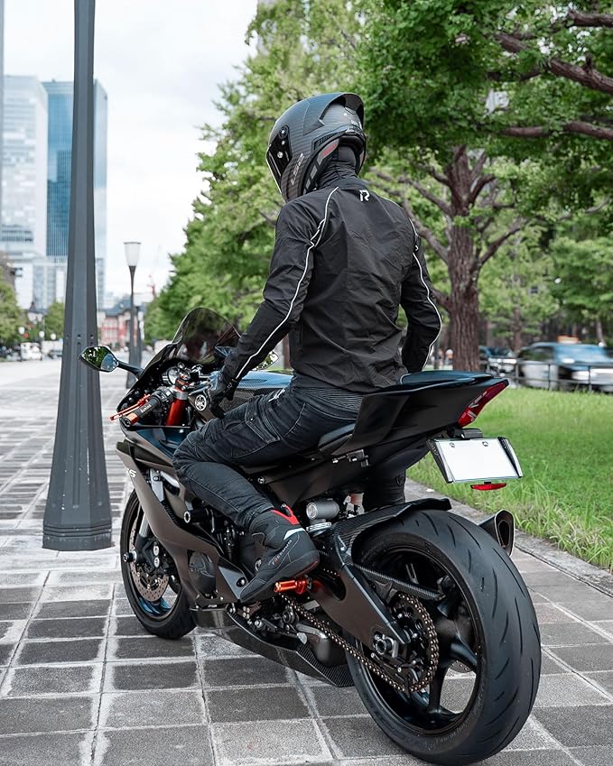 IRON JIA'S Motorcycle Jacket Windproof Liner, Water-Repellent, UPF 40+ Sun Protection, Breathable, Compact and Packable (No Armor) M