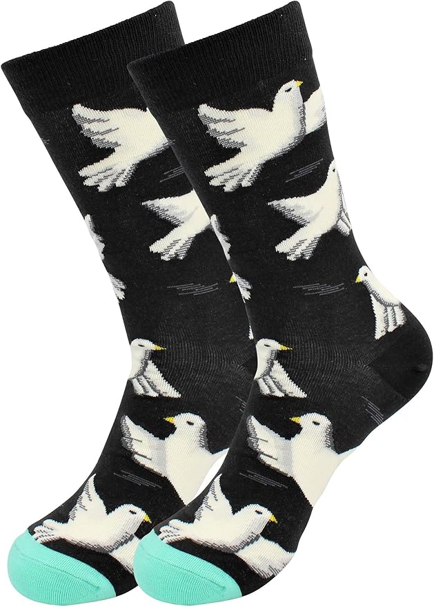 Real Sic Fun Socks for Men and Women - Cozy Cotton Dress Socks with Colorful Designs - Cool, Casual, Wacky Patterned