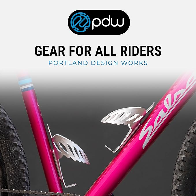 Portland Design Works Water Bottle Cage - Lightweight Water Bottle Holder for Bikes, Sparrow Cage, Silver