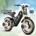 eAhora Romeo Pro/Ⅱ Electric Bike - 2025 34-40MPH 2500W Adults 52V/60Ah 200Mile Long Range Electric Bike, 20"*4.5 Fat Tire Fast Mountain E-Bike Off-Road Full Suspension Electric Bicycle for Men Women