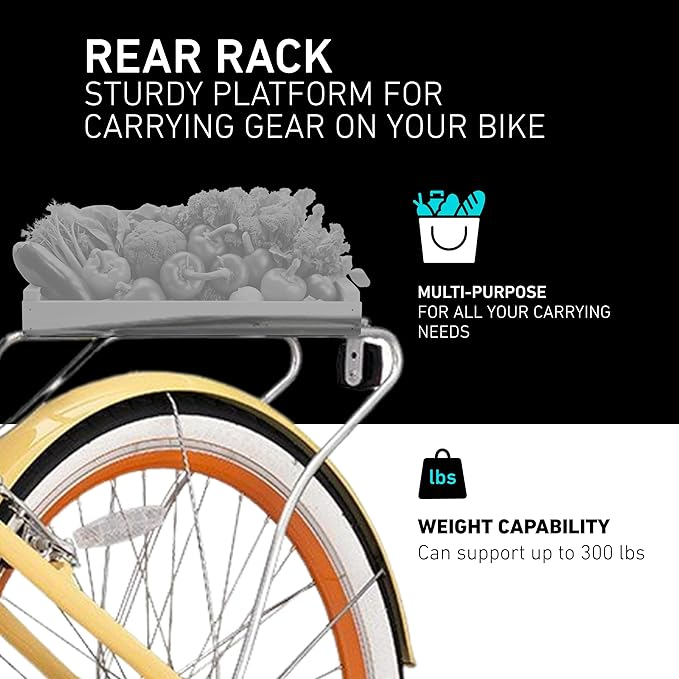 sixthreezero EVRYjourney Women's Beach Cruiser Bike, Step Through Hybrid Bicycle, 24 or 26 Inch Wheels, Multiple Speed Options and Colors