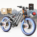 eAhora 2025 Latest Romeo Pro 3/2/Pro 5600W/50Mph 4000W/46Mph Dual Motor Electric Bike for Adults, 60V/80Ah 52V/70Ah 250+Miles Long Range Ebike 26''*4.0 Fat Tire Full Suspension Off-Road Ebike, UL2849