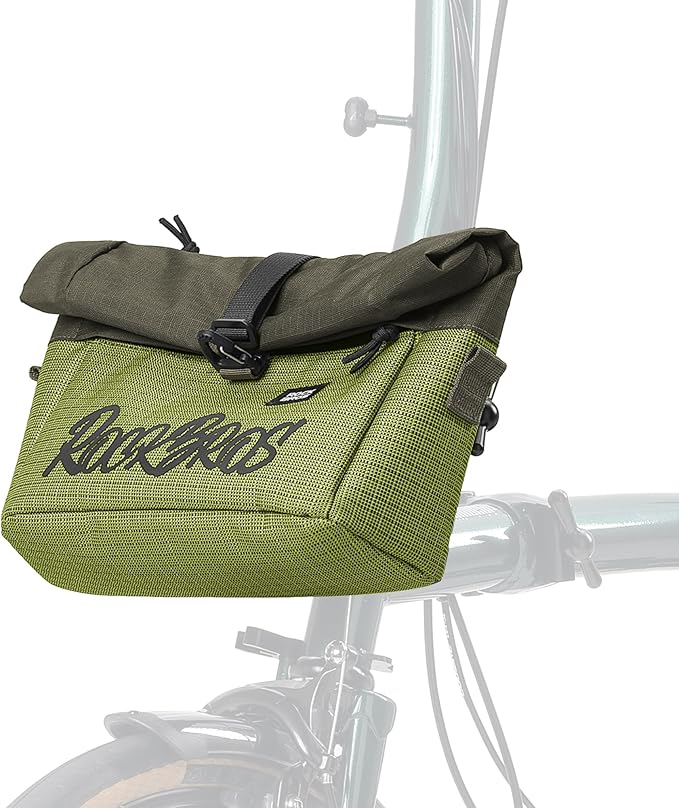 ROCKBROS Handlebar Bag for Brompton Folding Bike – Quick-Release Handlebar & Shoulder Bag, Convertible Crossbody Commuter Bag Compatible with Brompton Front Block