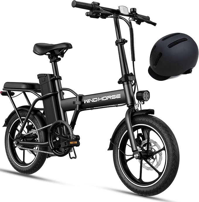 WINDHORSE 16" Folding Electric Bike for Adults, 630W Peak Electric Bicycle, 20MPH, 20-35 Miles Range, 288Wh Removable Battery, UL2849 Certified Commuter Ebike