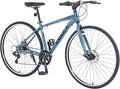 7 Speed Hybrid Bike, Aluminum Alloy Frame, Double Disc Brakes, 700C Road Bike, Fast Acceleration, Suitable Aerodynamic Riding Position for Men and Women City Bicycle