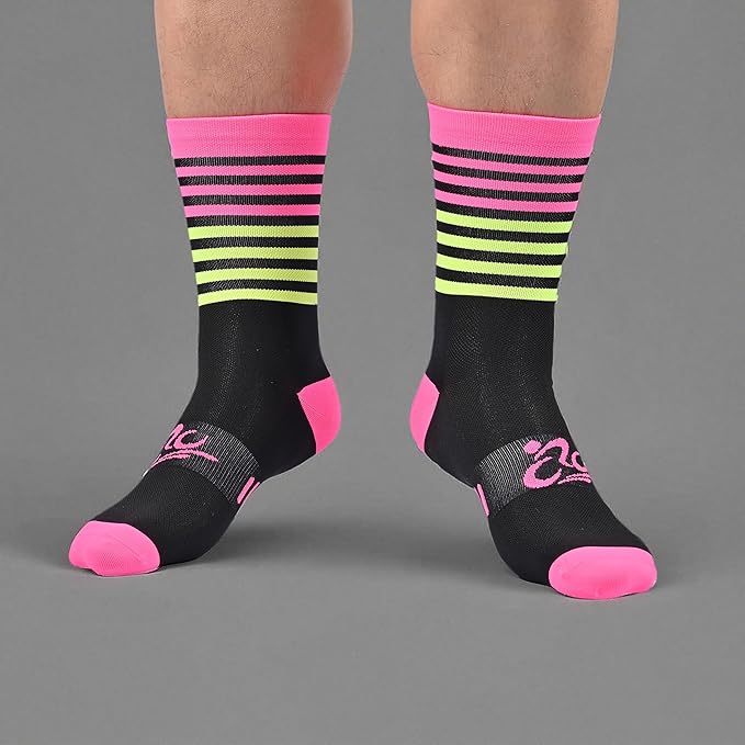 Mens and Womens Anti Odor Blister Resistant Seamless Thin Compression Quarter Crew Athletic Cycling Socks